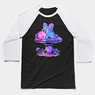 Slumbering Fairy Bear Baseball T-Shirt